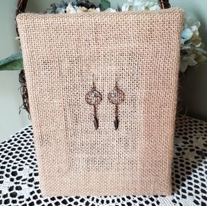 Dainty boho dream catcher earings